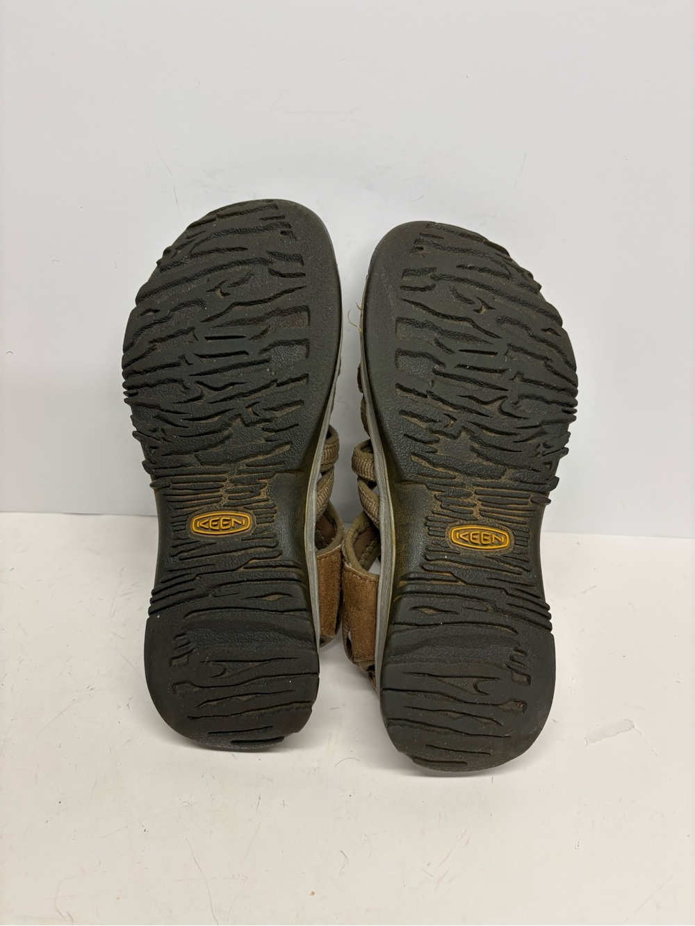 KEEN Womens Whisper Brown Outdoor Sport Sandals Rubber Toe Bungee Lace 7.5 - Picture 8 of 12